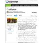 Screen shot of Bolder Beans review in Examiner.com October 2011