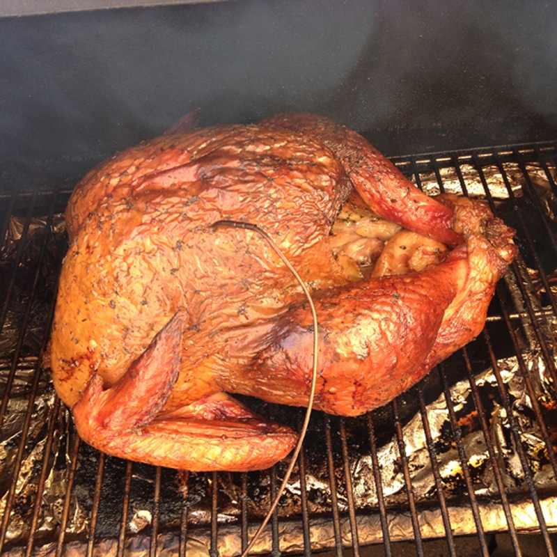 Photo of Bolder Beans pickle injected smoked Thanksgiving turkey