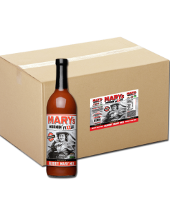 Photo of a 12 bottle case of Mary's Mornin FiXXer