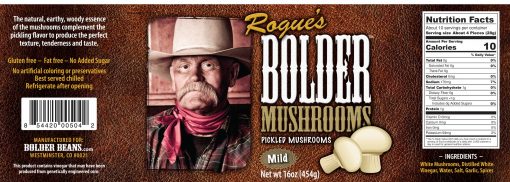 Image of product label for Bolder Mushrooms